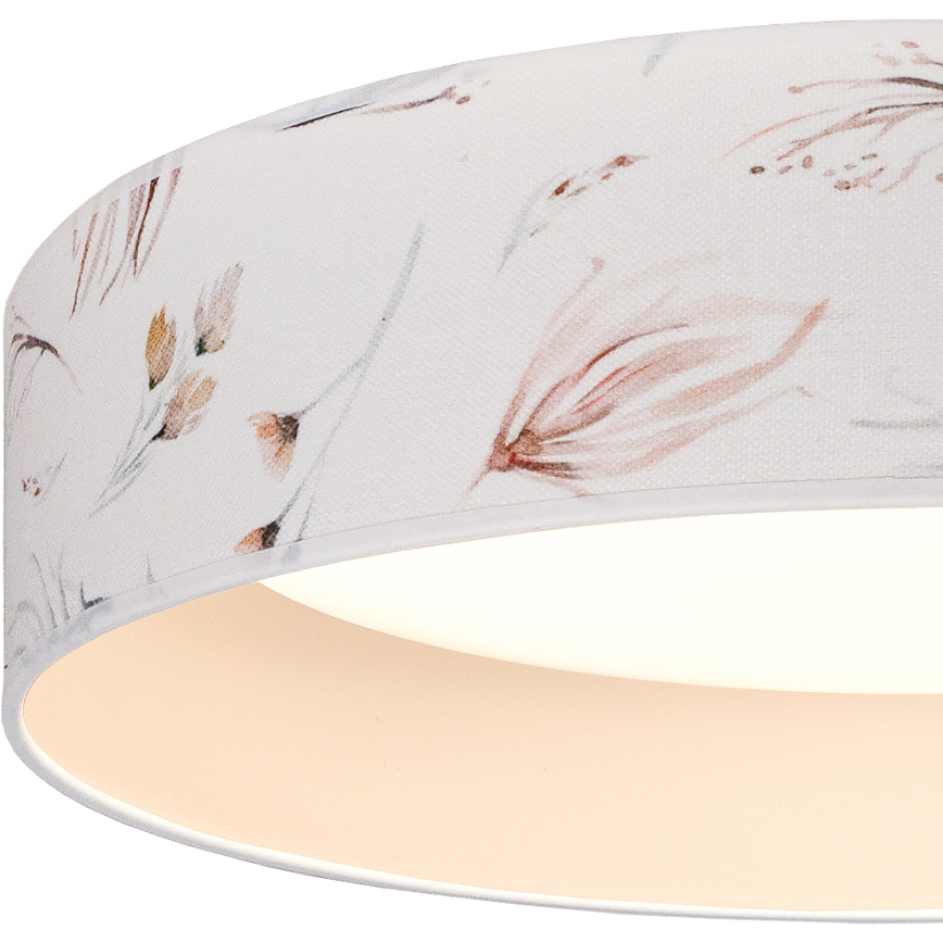 BRILAGI - LED-kattovalaisin VELVET SIMPLE LED/24W/230V 3000K Ø 45 cm valkoinen/kukkakuosi