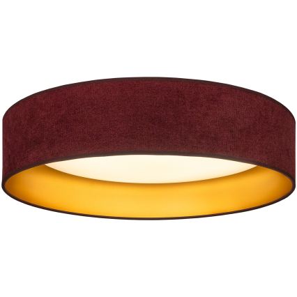 Brilagi - LED-kattovalaisin VELVET SIMPLE LED/24W/230V 3000K Ø 45 cm viininpunainen/kultainen