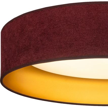 Brilagi - LED-kattovalaisin VELVET SIMPLE LED/24W/230V 3000K Ø 45 cm viininpunainen/kultainen