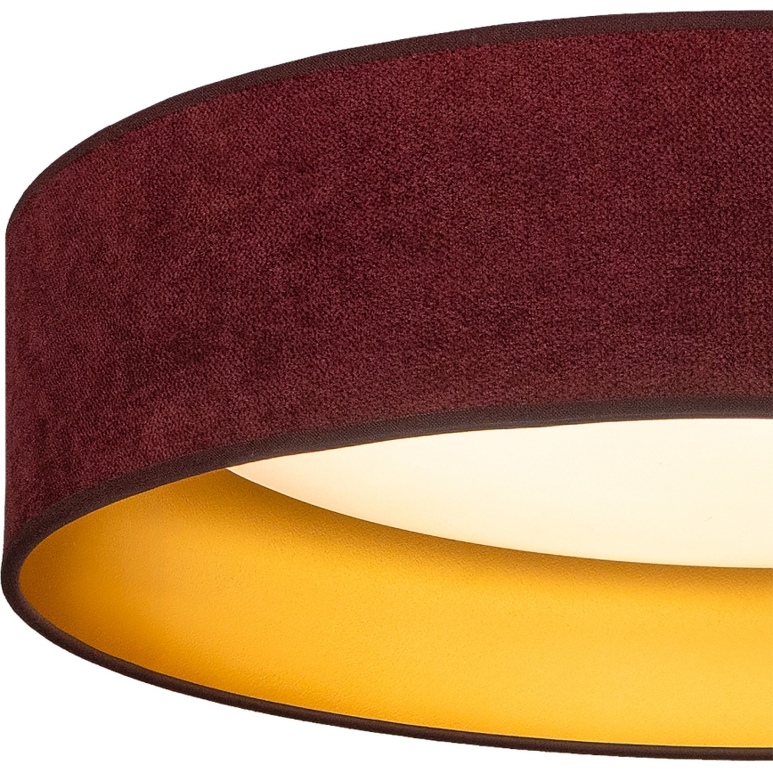 Brilagi - LED-kattovalaisin VELVET SIMPLE LED/24W/230V 3000K Ø 45 cm viininpunainen/kultainen