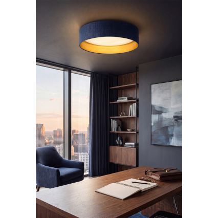 Brilagi - LED-kattovalaisin VELVET SIMPLE LED/24W/230V 3000K halkaisija 45 cm sininen/kultainen