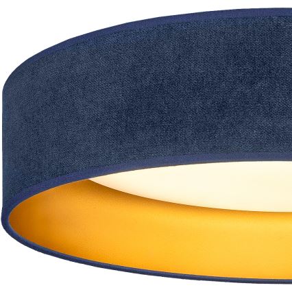 Brilagi - LED-kattovalaisin VELVET SIMPLE LED/24W/230V 3000K halkaisija 45 cm sininen/kultainen