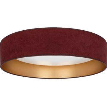 Brilagi - LED-kattovalaisin VELVET SIMPLE LED/24W/230V 3000K Ø 45 cm viininpunainen/kultainen