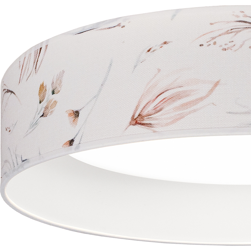 Brilagi - LED-kattovalaisin VELVET SIMPLE LED/24W/230V 4000K, halkaisija 45 cm, valkoinen/kukkakuvio