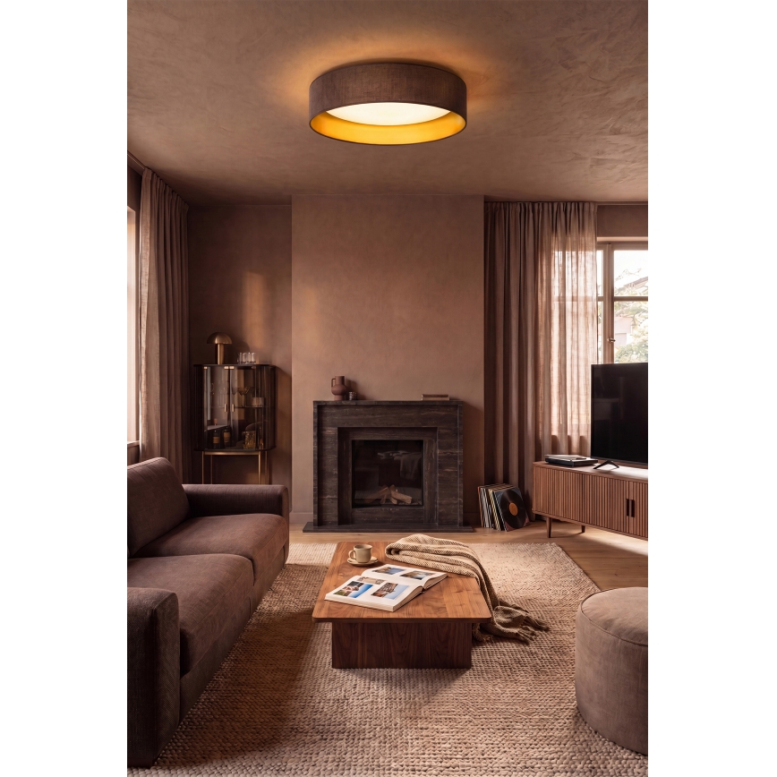 Brilagi - LED-kattovalaisin VELVET SIMPLE LED/36W/230V 3000K Ø 55 cm ruskea/kulta