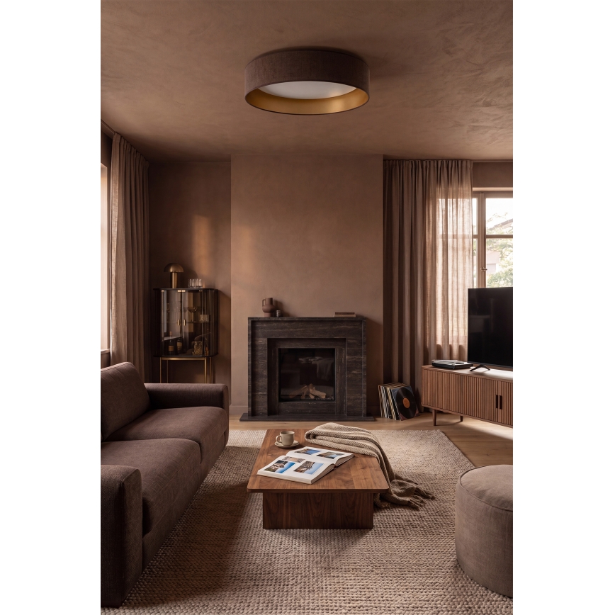 Brilagi - LED-kattovalaisin VELVET SIMPLE LED/36W/230V 3000K Ø 55 cm ruskea/kulta