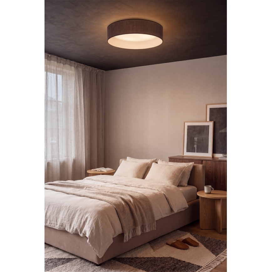 BRILAGI - LED-kattovalaisin VELVET SIMPLE LED/36W/230V 3000K halkaisija 55 cm ruskea