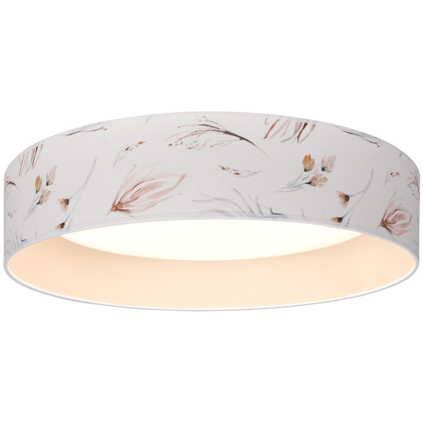 BRILAGI - LED-kattovalaisin VELVET SIMPLE LED/36W/230V 3000K Ø 55 cm valkoinen/kukkakuvio