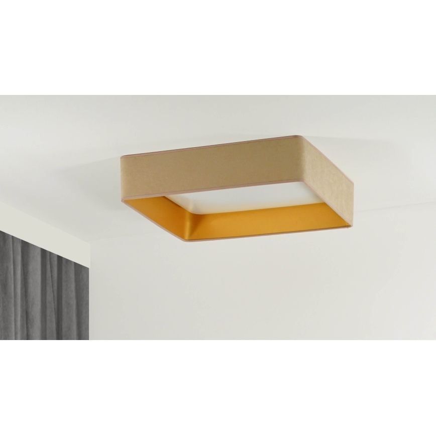 Brilagi - LED-kattovalaisin VELVET SQUARE LED/24W/230V 43x43 cm beige