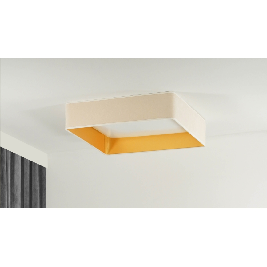 Brilagi - LED-kattovalaisin VELVET SQUARE LED/24W/230V 43x43 cm kermanvärinen