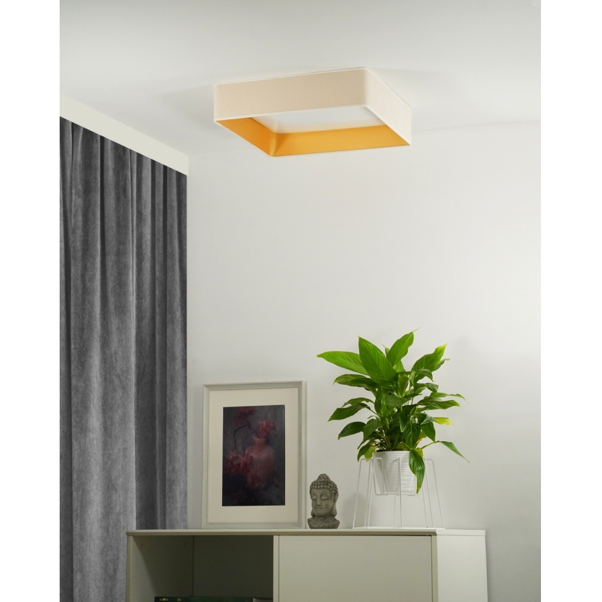 Brilagi - LED-kattovalaisin VELVET SQUARE LED/24W/230V 43x43 cm kermanvärinen