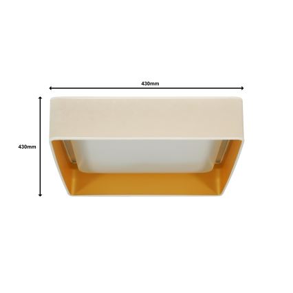 Brilagi - LED-kattovalaisin VELVET SQUARE LED/24W/230V 43x43 cm kermanvärinen