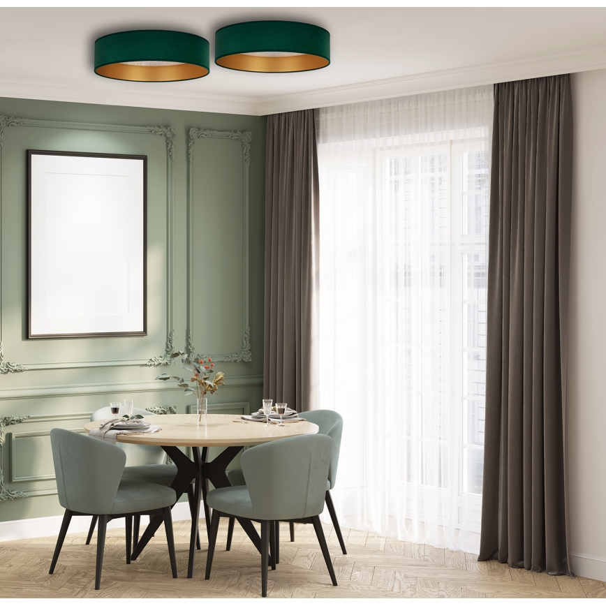 Brilagi - LED Kattovalaisin VELVET STAR LED/24W/230V d. 40 cm 3000K/4000K/6400K vihreä/kulta