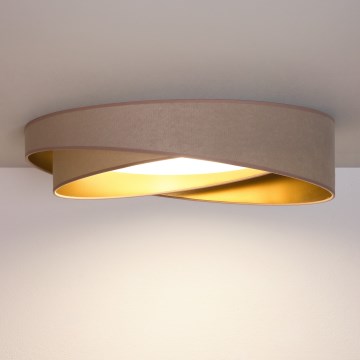 BRILAGI - LED-kattovalaisin VELVET TWIST LED/24W/230V 4000K halkaisija 55 cm beige/kulta