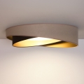 BRILAGI - LED-kattovalaisin VELVET TWIST LED/24W/230V 4000K halkaisija 55 cm beige/ruskea/kultainen