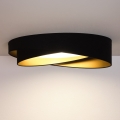 BRILAGI - LED-kattovalaisin VELVET TWIST LED/24W/230V 4000K halkaisija 55 cm musta/kulta