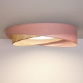 BRILAGI - LED-kattovalaisin VELVET TWIST LED/24W/230V 4000K, halkaisija 55 cm, vaaleanpunainen/beige