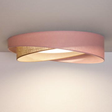 BRILAGI - LED kattovalaisin VELVET TWIST LED/24W/230V 4000K halkaisija 55 cm vaaleanpunainen/beige