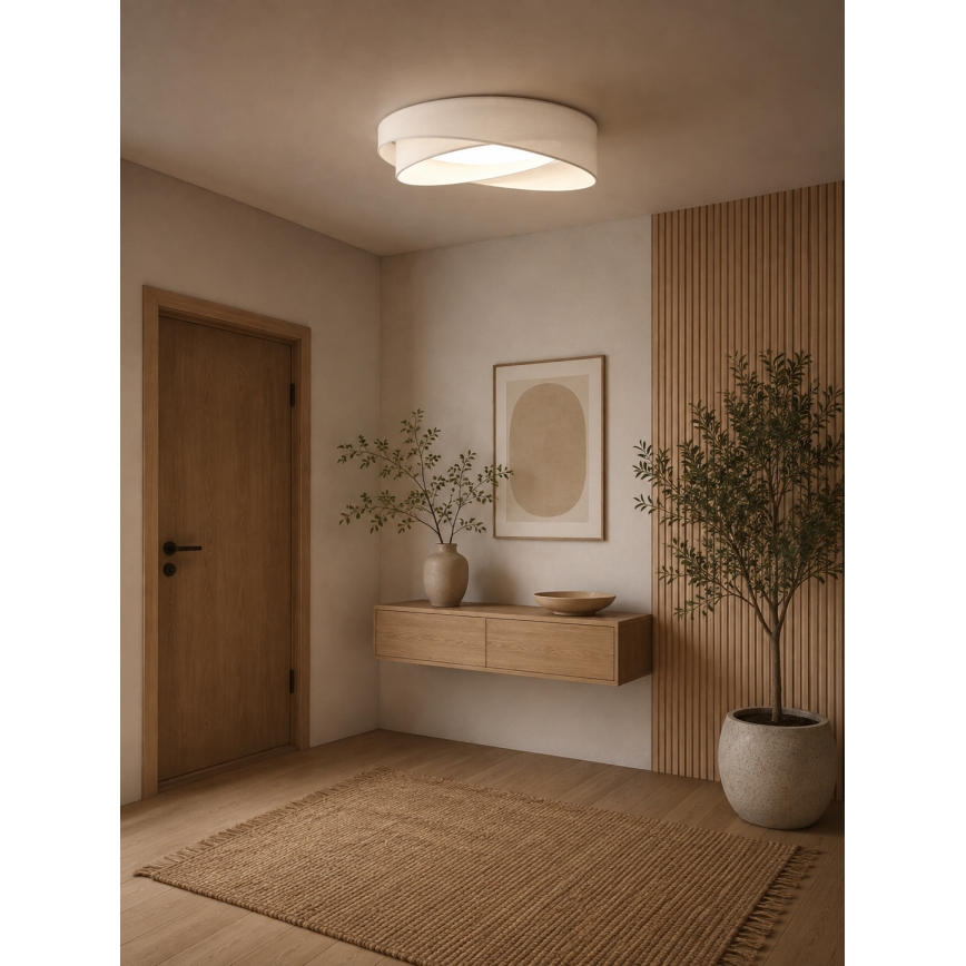BRILAGI - LED-kattovalaisin VELVET TWIST LED/24W/230V 4000K halkaisija 55 cm valkoinen