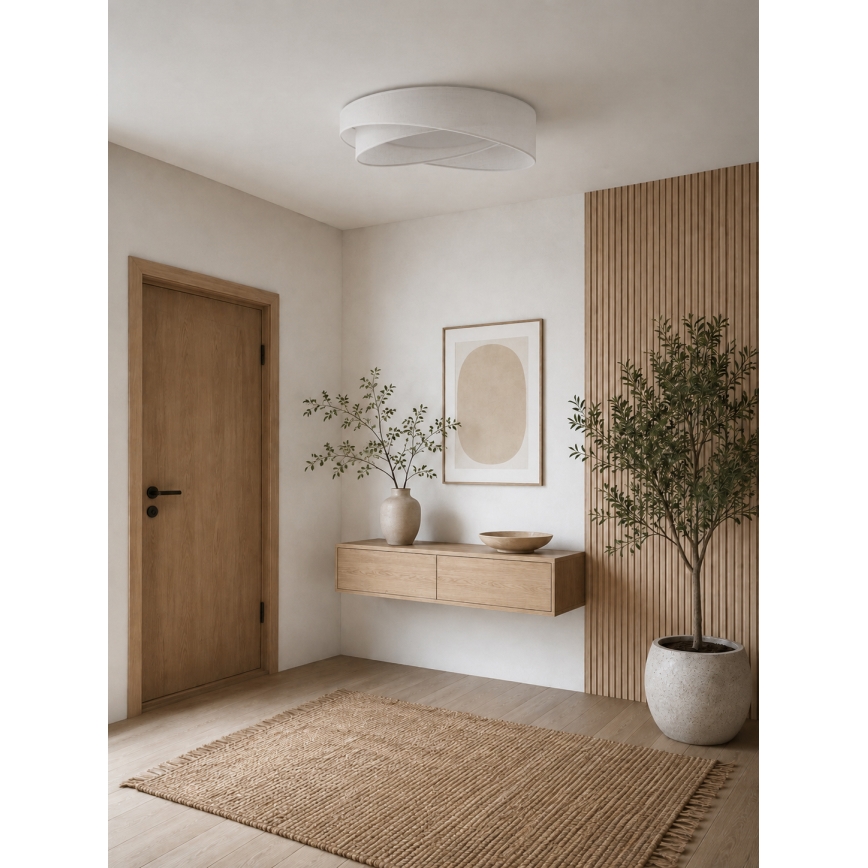 BRILAGI - LED-kattovalaisin VELVET TWIST LED/24W/230V 4000K halkaisija 55 cm valkoinen