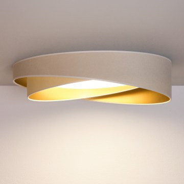 BRILAGI - LED kattovalaisin VELVET TWIST LED/24W/230V 4000K halkaisija 55 cm valkoinen/kulta