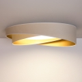 BRILAGI - LED kattovalaisin VELVET TWIST LED/24W/230V 4000K halkaisija 55 cm valkoinen/kultainen