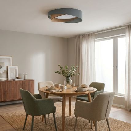 BRILAGI - LED-kattovalaisin VELVET TWIST LED/24W/230V 4000K, halkaisija 55 cm, vihreä/beige