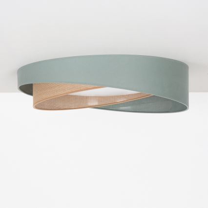 BRILAGI - LED-kattovalaisin VELVET TWIST LED/24W/230V 4000K, halkaisija 55 cm, vihreä/beige