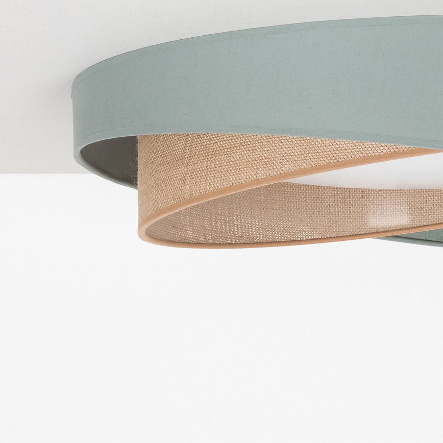 BRILAGI - LED-kattovalaisin VELVET TWIST LED/24W/230V 4000K, halkaisija 55 cm, vihreä/beige