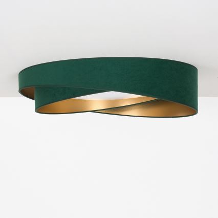BRILAGI - LED-kattovalaisin VELVET TWIST LED/24W/230V 4000K halkaisija 55 cm vihreä/kultainen