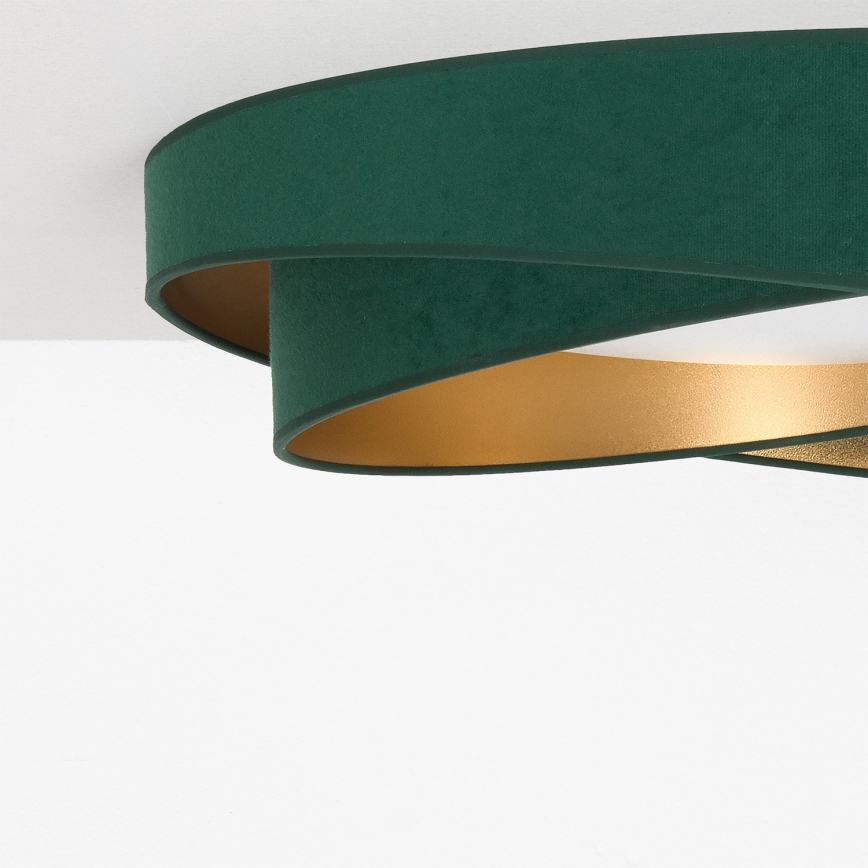 BRILAGI - LED-kattovalaisin VELVET TWIST LED/24W/230V 4000K halkaisija 55 cm vihreä/kultainen