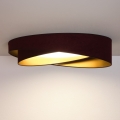 BRILAGI - LED-kattovalaisin VELVET TWIST LED/24W/230V 4000K halkaisija 55 cm viininpunainen/kultainen