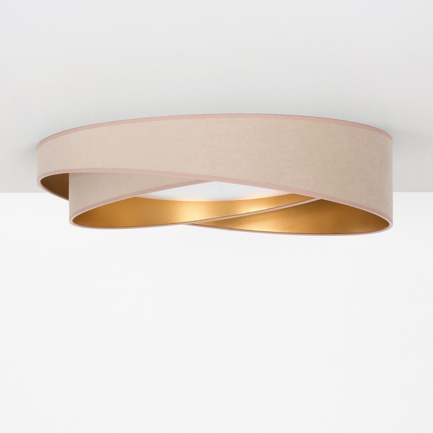 BRILAGI - LED-kattovalaisin VELVET TWIST LED/24W/230V 4000K halkaisija 55 cm beige/kulta