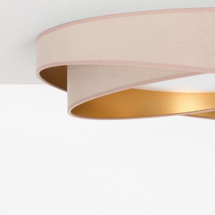 BRILAGI - LED-kattovalaisin VELVET TWIST LED/24W/230V 4000K halkaisija 55 cm beige/kulta