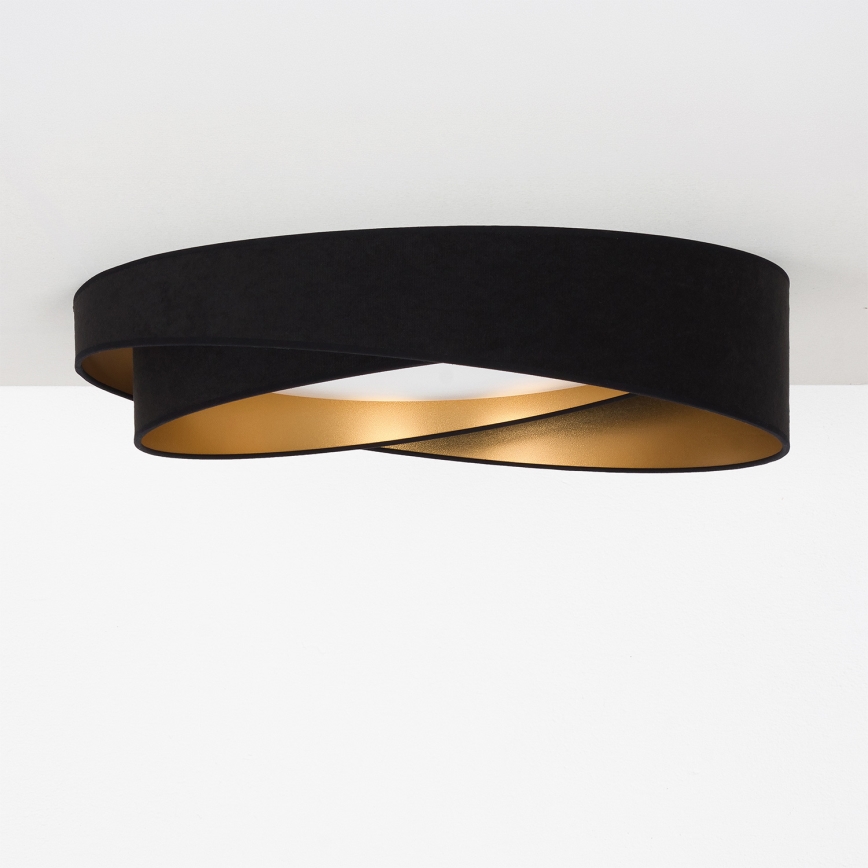 BRILAGI - LED-kattovalaisin VELVET TWIST LED/24W/230V 4000K halkaisija 55 cm musta/kulta