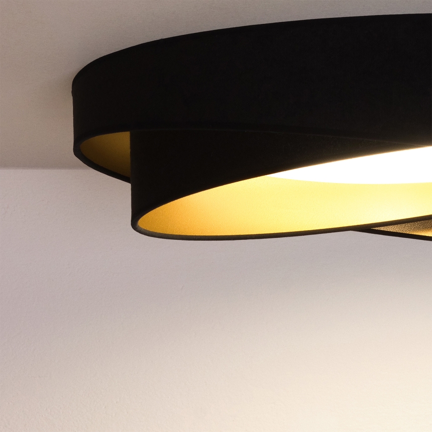 BRILAGI - LED-kattovalaisin VELVET TWIST LED/24W/230V 4000K halkaisija 55 cm musta/kulta