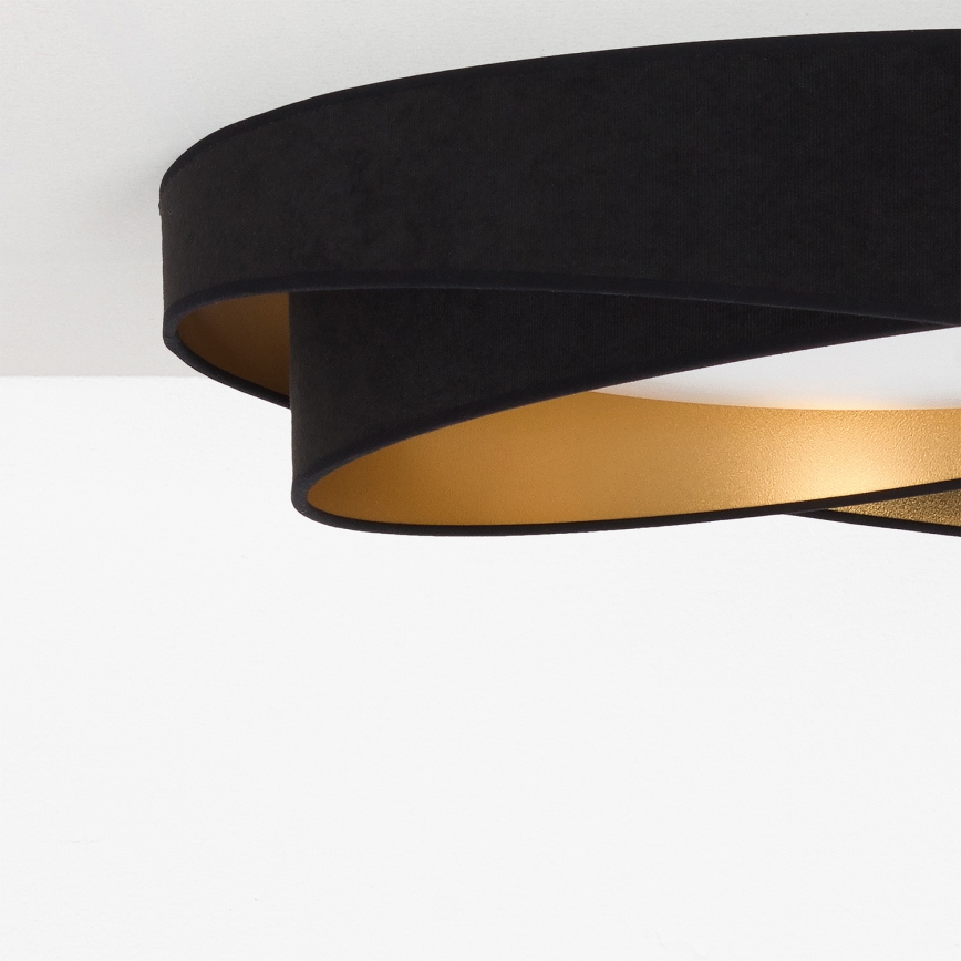 BRILAGI - LED-kattovalaisin VELVET TWIST LED/24W/230V 4000K halkaisija 55 cm musta/kulta