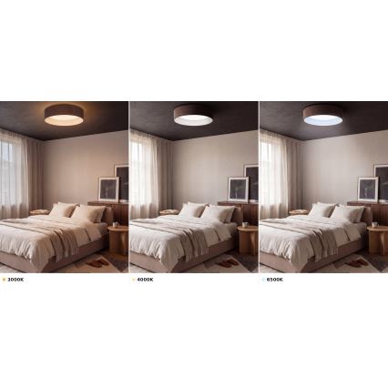 Brilagi - LED-kattovalaisin VELVET VARI LED/24W/230V 3000/4000/6500K halkaisija 45 cm ruskea