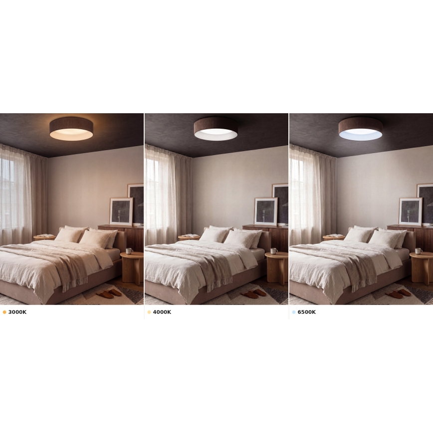 Brilagi - LED-kattovalaisin VELVET VARI LED/24W/230V 3000/4000/6500K halkaisija 45 cm ruskea