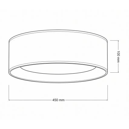 Brilagi - LED-kattovalaisin VELVET VARI LED/24W/230V 3000/4000/6500K Ø 45 cm ruskea