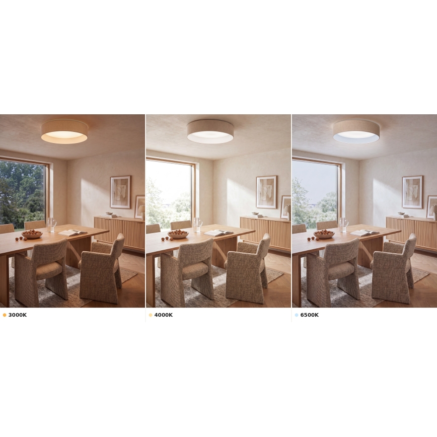 BRILAGI - VELVET VARI LED/24W/230V 3000/4000/6500K halkaisija 45 cm kermanvärinen