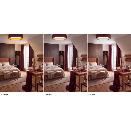 Brilagi - LED-kattovalaisin VELVET VARI LED/24W/230V 3000/4000/6500K halkaisija 45 cm viininpunainen/kultainen