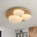 BRILAGI - LED-kattovalaisin VISBY WOOD LED/36W/230V, halkaisija 50 cm, ruskea