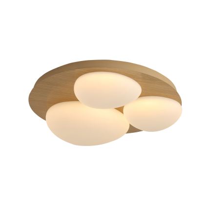 Brilagi - LED-kattovalaisin VISBY WOOD LED/36W/230V, halkaisija 50 cm, ruskea