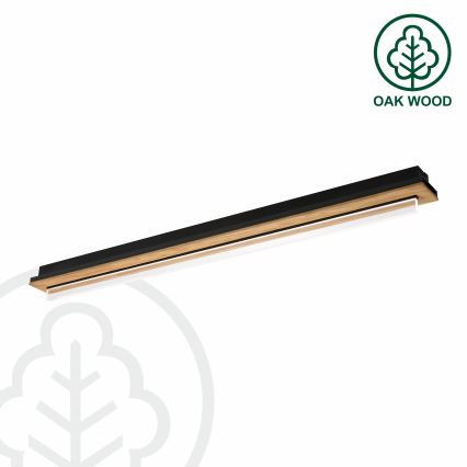 Brilagi - LED-kattovalaisin WOODY FLAT LED/25W/230V tammi/musta