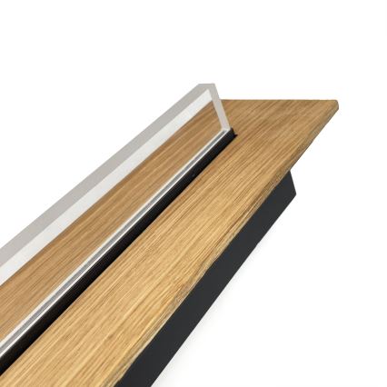 Brilagi - LED-kattovalaisin WOODY FLAT LED/25W/230V tammi/musta