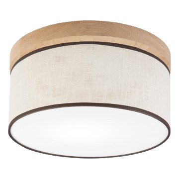 Brilagi - LED Kattovalo BELLADONNA 1xE27/15W/230V halkaisija 30 cm kerma/tammi