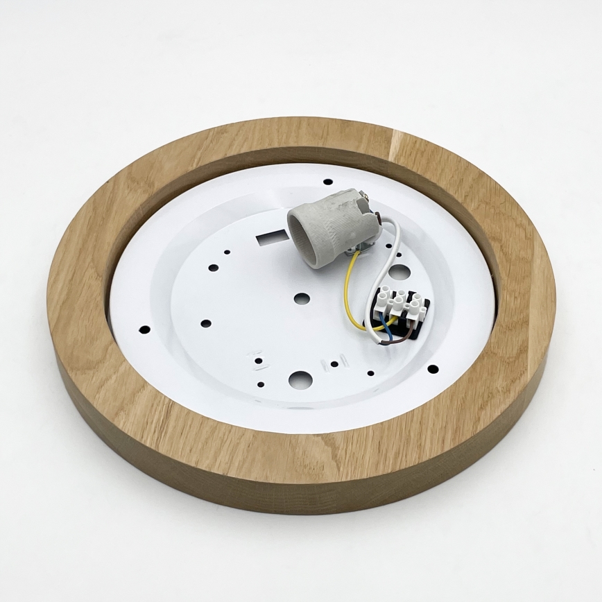 Brilagi - LED Kattovalo BELLADONNA 1xE27/15W/230V halkaisija 30 cm kerma/tammi