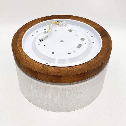 Brilagi - LED Kattovalo BELLADONNA 1xE27/15W/230V halkaisija 30 cm valkoinen/tammi kirsikka