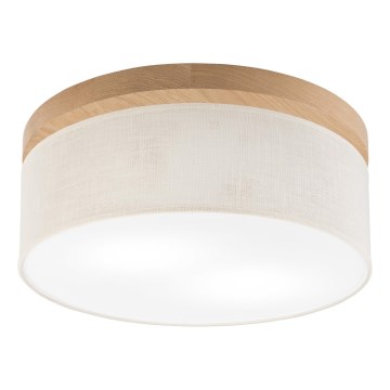 Brilagi - LED Kattovalo BELLADONNA 2xE27/15W/230V halkaisija 40 cm kerma/tammi